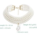 Miniatyrbillede 4 af 5: Perle Chokers Multi-Layer Perlehalskæde Multi-Strand Perle