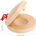 Miniatyrbillede 2 af 4: Træ Castanet Percussion Instrument - 6PCS Hånd Finger Castanets