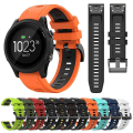Miniatyrbild 3 av 5: Tvåfärgat sportarmband i silikon till Garmin Forerunner 935 22mm WQH Midnight Blue - White