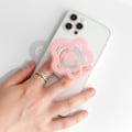 Miniatyrbild 2 av 5: OnTheGrip Söt Transparent Daisy Blomformad Design Mobiltelefongrepp Kompatibel med Magsafe Multifunktionell Hopfällbar Ställhållare för Smartphone