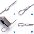 Miniatyrbillede 4 af 5: 100 stk. Aluminium Crimp-Loop-Sleeve-Clips - Wire Rope Sleeves