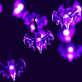 Miniatyrbillede 6 af 6: 70 LED Bat String Lights - 22,6ft Halloween String Lights, Vandtæt Stik i Lys til Udendørs, Indendørs Dekoration - Halloween Belysning til Have,