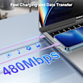 Miniatyrbilde 5 av 5: (4-pakning Apple Mfi-sertifisert) USB C til Lightning-kabel