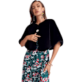 Miniatyrbillede 1 af 5: Kvinder Vinter Faux Pels Sjal Wraps Shrug Stole Cape til Aften Fest/Bryllup