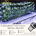 Miniatyrbild 2 av 9: 12ft x 5ft 360 LED Julgransnätljus, 8 lägen Busk Nätljus Anslutningsbara, Timer, Vattentäta för Julgranar, Buskar, Trädgård, Utomhus