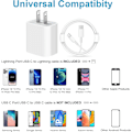 Miniatyrbillede 5 af 5: Iphone 14 13 12 Hurtigoplader [Apple Mfi-certificeret] 2-pak