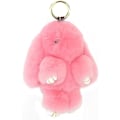 Miniatyrbillede 2 af 4: Fluffy Kanin Nøglering Sød Plys Kanin Nøgleringe Kvinder Taske Pom Pom