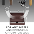 Miniatyrbillede 2 af 9: 3X3 Gummikop til Møbelhjul, Skridsikre Møbelpuder, Anti-Slip Gripper, Anti-Skrid, Anti-Slide Gulvbeskytter til Seng, Sofa Stoppere (Brun, 8 Pak)