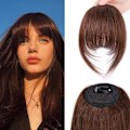 Miniatyrbilde 1 av 5: Clip in Bangs 100% Menneskehår Extensions Franske Bangs Fringe