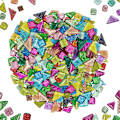 Miniatyrbilde 1 av 5: Assorterte farger glassmosaikkfliser - 200g glitter krystallmosaikksteiner for håndverk