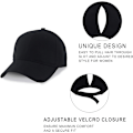 Miniatyrbillede 2 af 5: Dame Ponytail Baseball Cap Messy Høj Knold Justerbar Plain Trucker Dad Hat