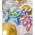Miniatyrbild 4 av 5: Metallic 260 Ballonger 80ST Mångfärgad Latex Lång Glänsande Ballong till