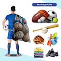 Miniatyrbillede 4 af 5: Mesh taske - Holdbar mesh pose sæk gymnastiksport udstyr taske stor mesh net taske