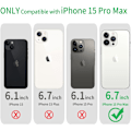 Pikkukuva 2 / 6: Yhteensopiva iPhone 15 Pro Max -kotelon kanssa Kirkas, pehmeä kirkas TPU-puhelinkotelo, iskunkestävä läpinäkyvä puskurikotelo ohut puhelinkotelo kirkas