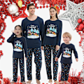Miniatyrbild 2 av 5: Julfamilj matchande pyjamas röda semester pjs set bomull nattkläder