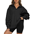 Miniatyrbillede 1 af 5: Dame Varm Sweatshirt med Lommer - Casual Pullover Toppe - L