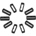 Miniatyrbilde 2 av 5: Stroppholdere Kompatible med Coros APEX 46MM/APEX PRO/VERTIX Klokkereimer, Silikon Festringer Sikkerhetssløyfe/Holder/Feste (Svart-6 stk)