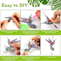 Miniatyrbilde 3 av 5: Krystall sommerfugl solfangere - DIY vinduspynt (2 stk)