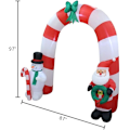 Miniatyrbild 3 av 5: Uppblåsbar utomhusdekoration för jul, snögubbebåge, 8 fot hög