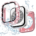 Miniatyrbillede 1 af 6: 2 i 1 Bling Vandtæt Etui til iWatch Series 6