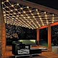 Miniatyrbillede 5 af 7: Gazebo Net Lights Outdoor, 10 x 10 FT Holiday Mesh Lights med 320 LED'er og 8 lystilstande, Vandtætte tilslutningsmulige Gazebo Twinkle Light til