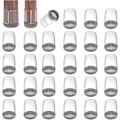 Miniatyrbilde 1 av 6: 32PCS Runde og firkantede stolbenbeskyttere - Møbelglidere for tregulv - Smale filtputer for stolben i barstolgrå