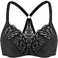 Miniatyrbild 1 av 5: Kvinnors Racerback Front Closure Full Coverage Ovadderad Plus Size Bygel-BH