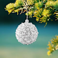 Miniatyrbilde 4 av 5: 4,25\" Julekule Ornamenter 4stk Sett Hvit Knusebestandig Julepynt