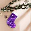 Miniatyrbild 7 av 8: Rosa Kristalldiamant Julstrumpa Julstrumpehållare Julstrumpa Personifierad Julpynt Godispåse Väska Tema Santa Ros