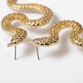 Miniatyrbillede 3 af 5: Slange Ørestikker Guld Lang Dangle Slange Øreringe Minimalistiske