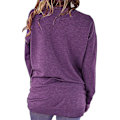 Miniatyrbild 3 av 5: Dam tröjor höst pullover tröjor casual lös passform tunika topp bekväm söt sweatshirts långärmad crewneck t-shirts m8 purple Small