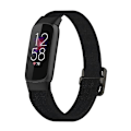 Miniatyrbillede 1 af 5: For Fitbit Luxe Justerbar Elastisk Nylon Urrem OVR Black