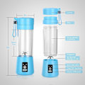 Miniatyrbild 2 av 5: Bärbar mixerflaska (350 ml) - Mini juice mixer med USB-laddningsbar kopp