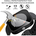 Miniatyrbilde 3 av 5: 2-pakning for CMF Watch Pro-deksel, 2.5D 9H Ultratynt Hard PC Herdet Glass Allsidig Skjermbeskytter Deksel for CMF Watch Pro (Svart+Svart) Svart+