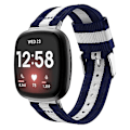 Miniatyrbillede 1 af 5: For Fitbit Versa 3 Nylon Watch Band GFW White Blue