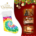 Miniatyrbillede 7 af 7: Jule-Strømpe, Personlige Jule-Strømper 2-pak Rainbow Tie Dye Print 18 tommer Jule-Strømper Hængende Ornament Pejs til Trædekoration