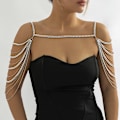 Miniatyrbild 2 av 5: Brud Kvinnor Shiny Statement Tofs Body Chain Smycken Sjal