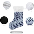 Miniatyrbillede 2 af 7: Jule-Strømpe, Personlige Jule-Strømper 2-pak Boho Mandala Aztec Elefant Blå 18 Tommer Jule-Strømper Hængende Ornament Pejs Til