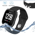 Miniatyrbillede 3 af 5: Til Fitbit Versa 2 / Fitbit Versa Lite Solid Color Silikonurrem TRS Black