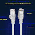 Miniatyrbilde 4 av 5: Patch-kablar Cat6 1 fot 24-pack. Ethernet patchkabel 10G