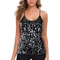 Miniatyrbilde 1 av 5: Kvinners Sequin Topper Glitter Fest Strappy Tank Top Sparkle Cami