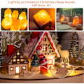 Miniatyrbilde 7 av 7: Julelandsbylys med 4 LED-varm-hvite pærer, dekorasjon for julelandsbyhus, C7 julelandsbylyssnor hvit 4 LED-lys