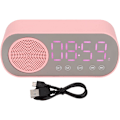 Miniatyrbild 1 av 9: Digital väckarklocka, liten skrivbordsur Bluetooth 5.0 klockhögtalare HiFi LED-spegelskärm Micro USB-laddningsklockradio Smart klocka för sovrum,