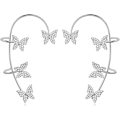 Miniatyrbilde 1 av 5: 2PCS Butterfly Ørepynt Øreklips Klatrer Wrap Rundt Ørepynt for Kvinner Jente