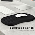 Miniatyrbillede 6 af 7: Ergonomisk musemåtte med håndledsstøtte, musemåtte med memory foam håndledsstøtte og skridsikker PU-base, Massae Bule Desin til smertelindring, sort
