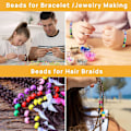 Miniatyrbilde 2 av 5: Pony Beads Set - 600PCS for Bracelet Making and Crafts
