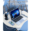 Miniatyrbillede 2 af 5: USB-oplader 6 porte 50W Multi USB Tower-ladestation