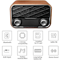 Miniatyrbillede 4 af 5: Bluetooth Retro Radio med Aux/fm, Backup Radio med Antenne, Klar Lyd, Høj Bluetooth Bærbar Bluetooth Højttaler Med Kompatibel Android Tablet