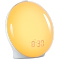 Miniatyrbillede 1 af 7: Vækkeur med solopgangssimulering til voksne, tunge sovende, soveværelser med solopgangssimulering, dobbelte alarmer, falde i søvn, FM-radio, snooze, 14
