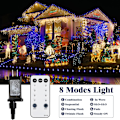 Miniatyrbilde 4 av 7: Julelys med fargeskift, 328FT 800 LED juletrærlys utendørs med 8 moduser og timer, RF fjernkontroll vanntett RGB RGB